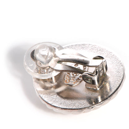 Chanel CC Clip On Earrings Silver 4 of 5