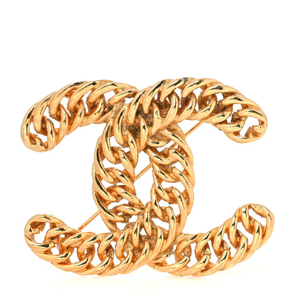Chanel Metal Chain CC Brooch Gold 1 of 3