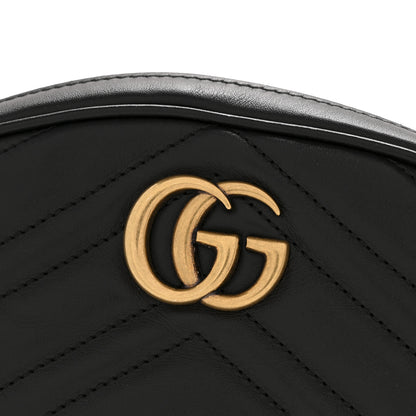 Gucci Calfskin Matelasse GG Marmont Belt Bag 75 30 Black 13 of 13
