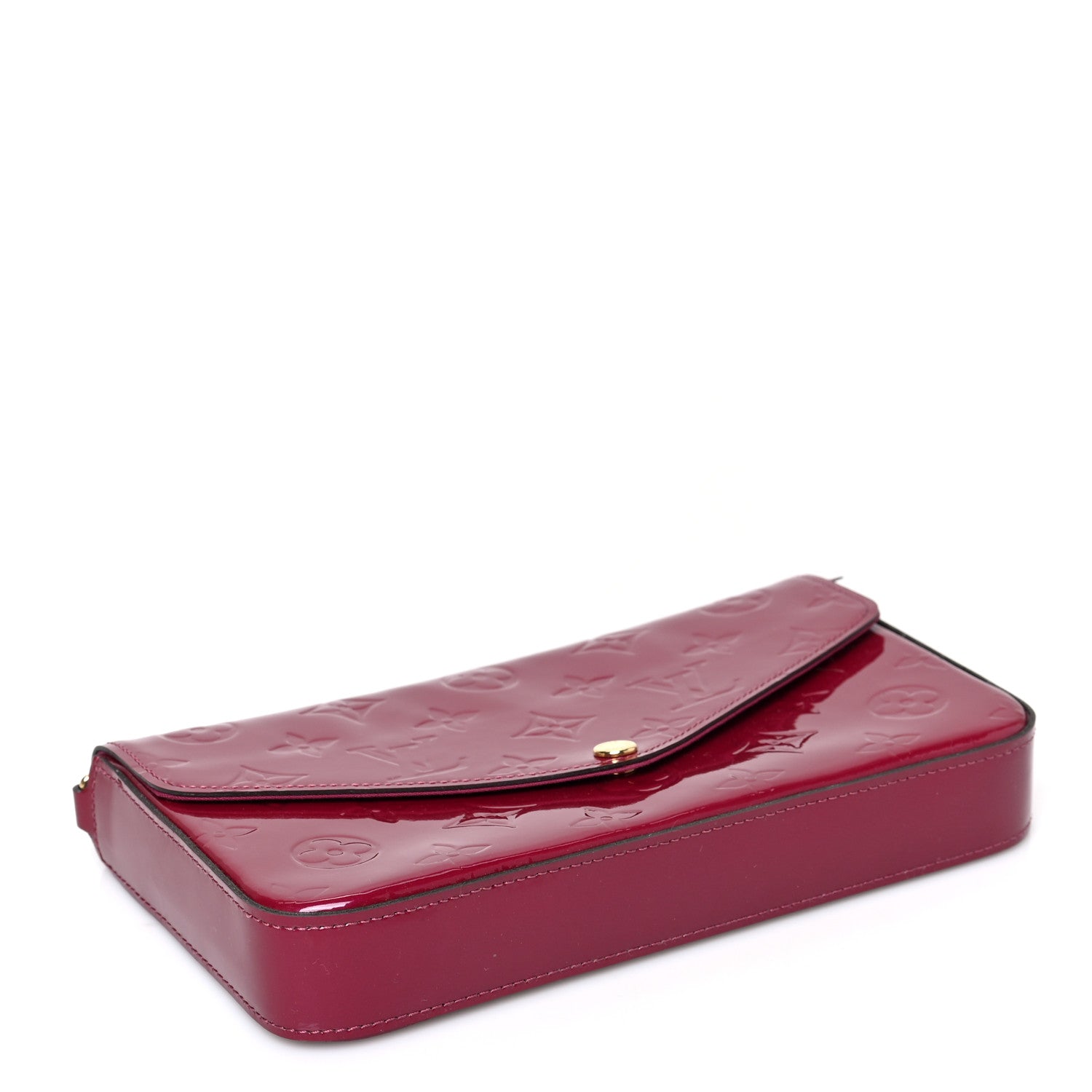 Louis Vuitton Vernis Felicie Chain Wallet Magenta 5 of 9