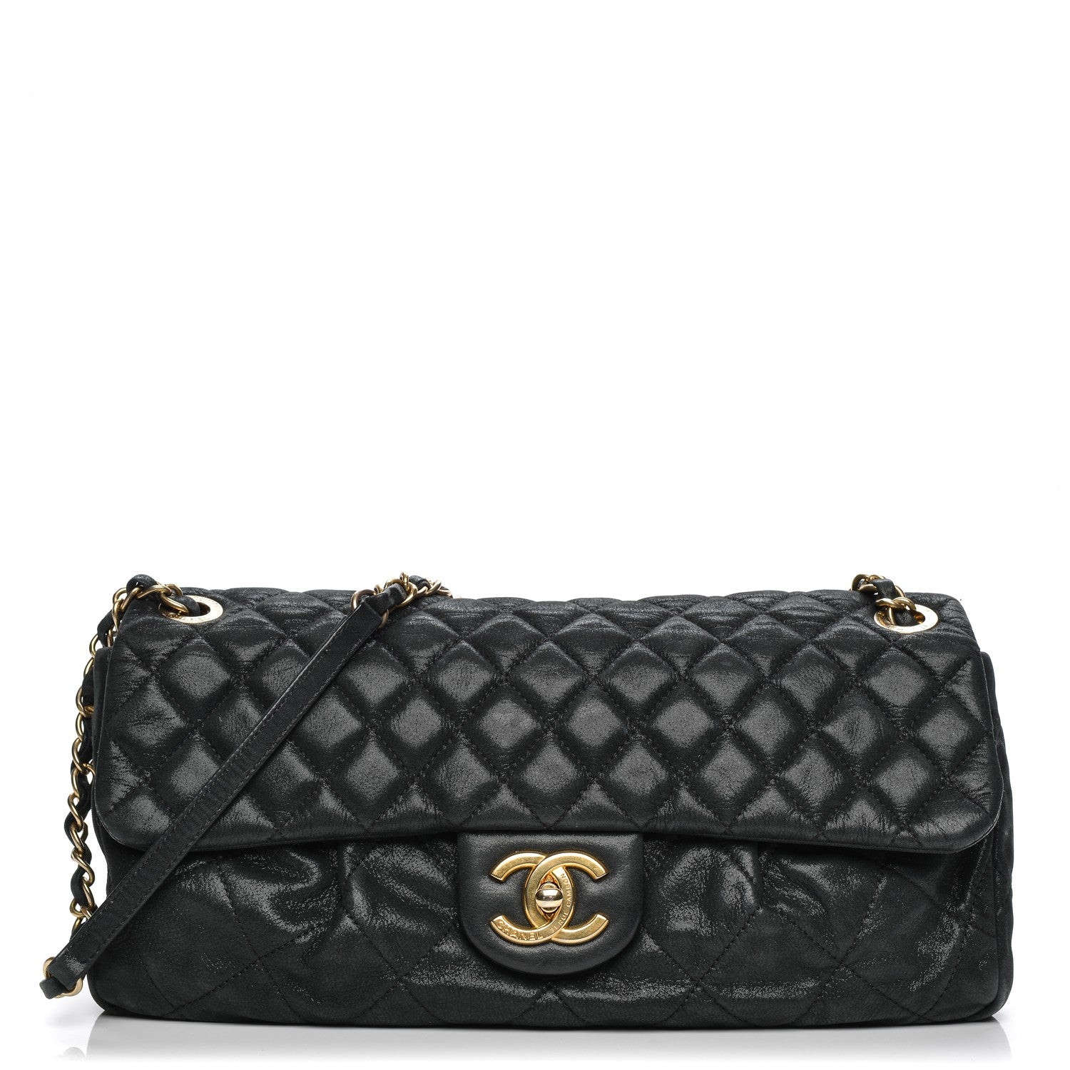 Chanel Iridescent Calfskin Large Chic Quilt Flap Black 1 of 7
