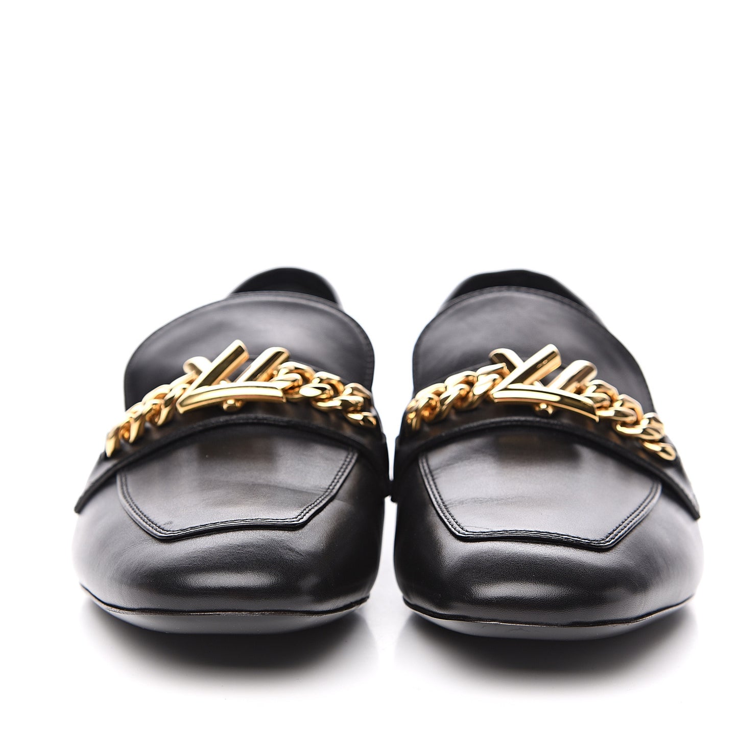 Calfskin Upper Case Flat Loafer 39 Black