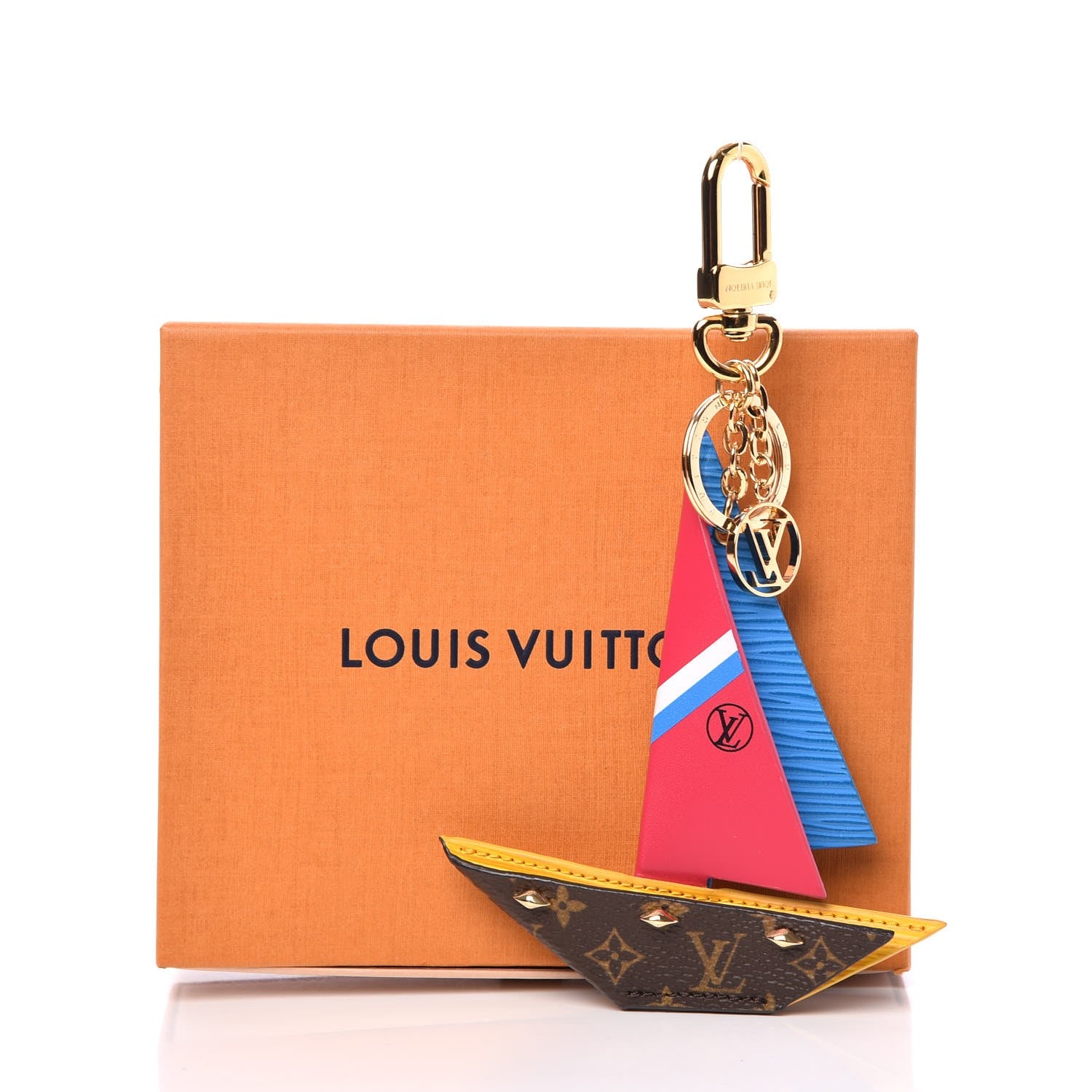 Louis Vuitton Monogram Epi Row Your Boat Bag Charm Key Holder 3 of 3