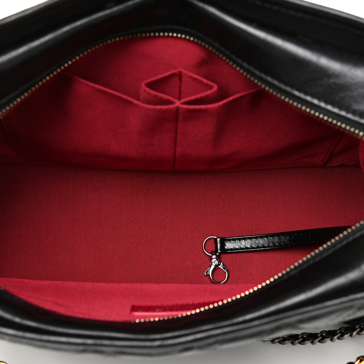 Aged Calfskin Quilted Medium Gabrielle Hobo Black