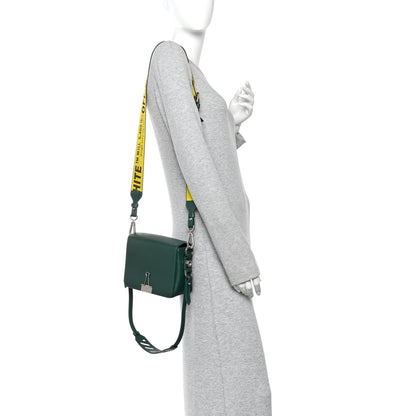 Off-White Saffiano Mini Binder Clip Bag Green 2 of 12