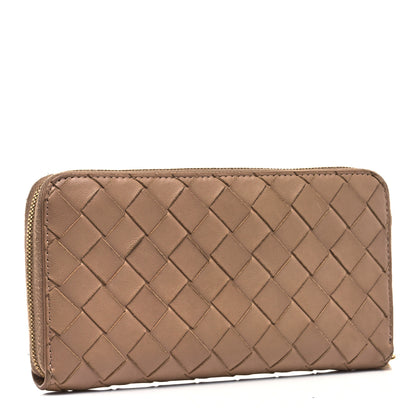 Bottega Veneta Nappa Intrecciato Zip Around Wallet Petale 3 of 9