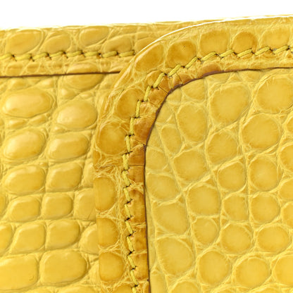 Hermes Matte Alligator Jige Duo Clutch Mimosa 9 of 11