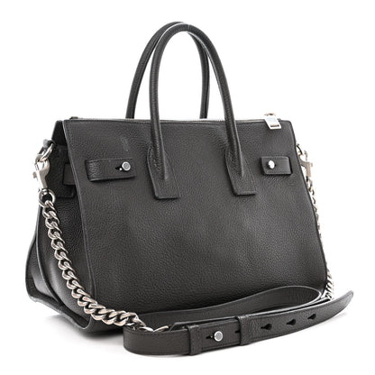 Saint Laurent Grained Calfskin Baby Sac De Jour Souple Asphalt 3 of 19