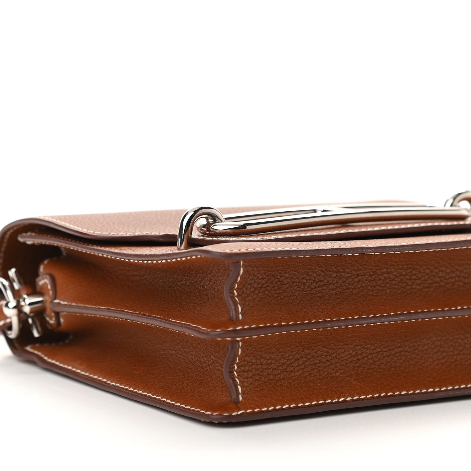 Hermes Barenia Faubourg Mini Sac Roulis Fauve 10 of 12