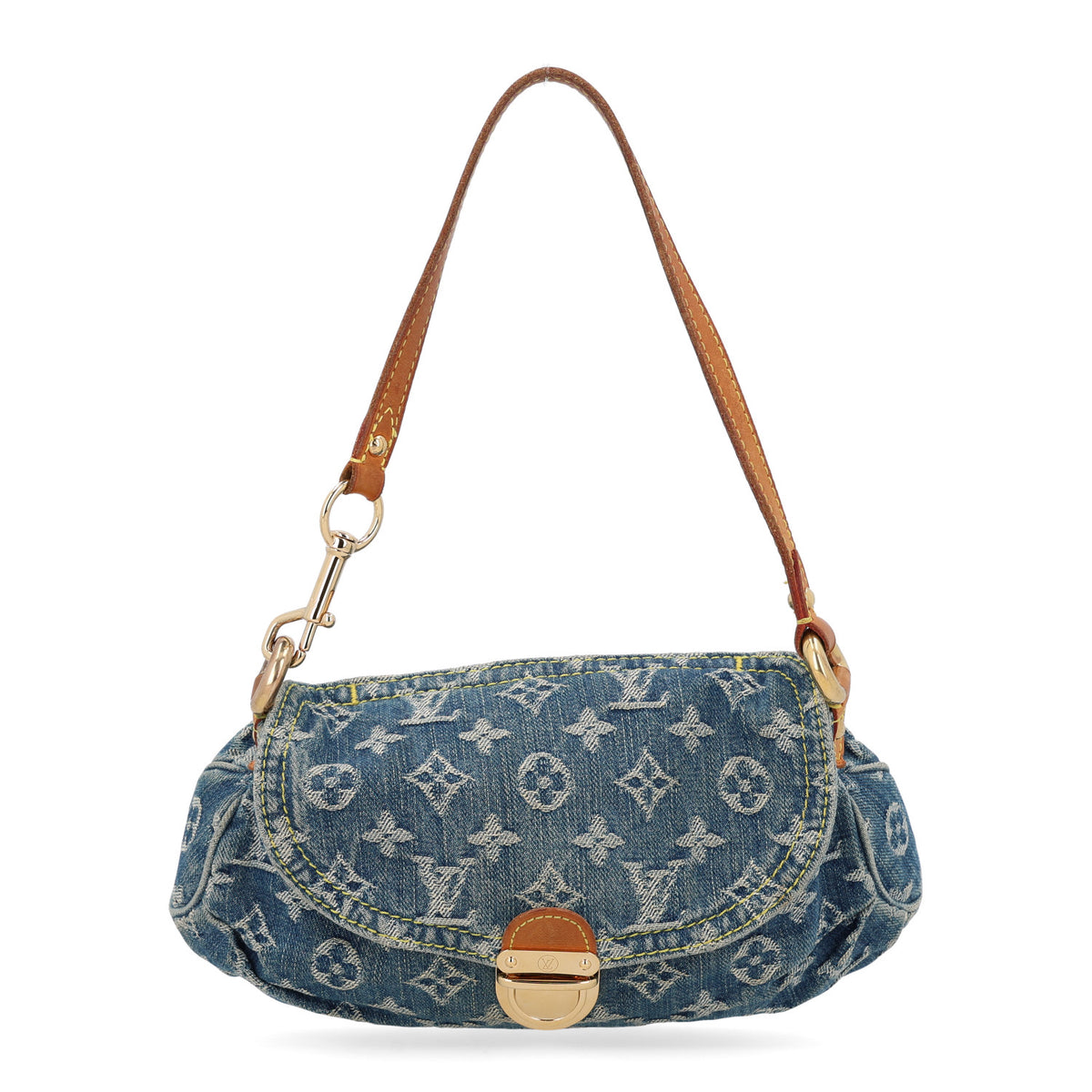 Louis Vuitton Monogram Denim Mini Pleaty Blue 1 of 9