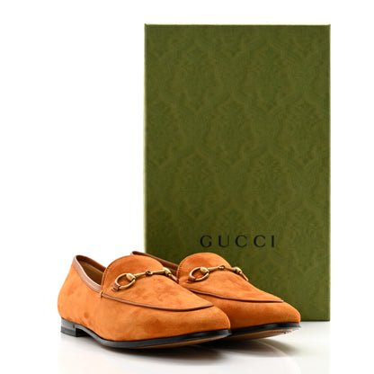 Gucci Suede Cachemire Malaga Kid Womens Jordaan Loafers 38.5 Blondie Cognac 11 of 11