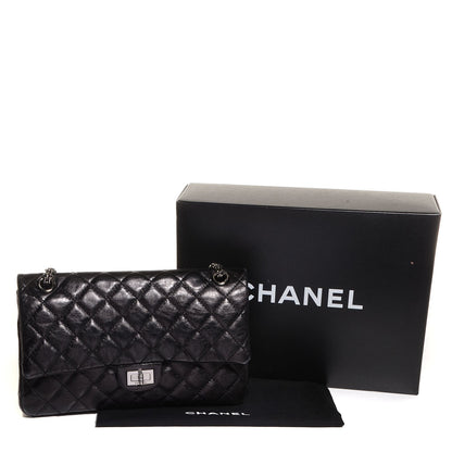 Chanel Aged Calfskin 2.55 Reissue 226 Flap Metallic Black 5 of 9