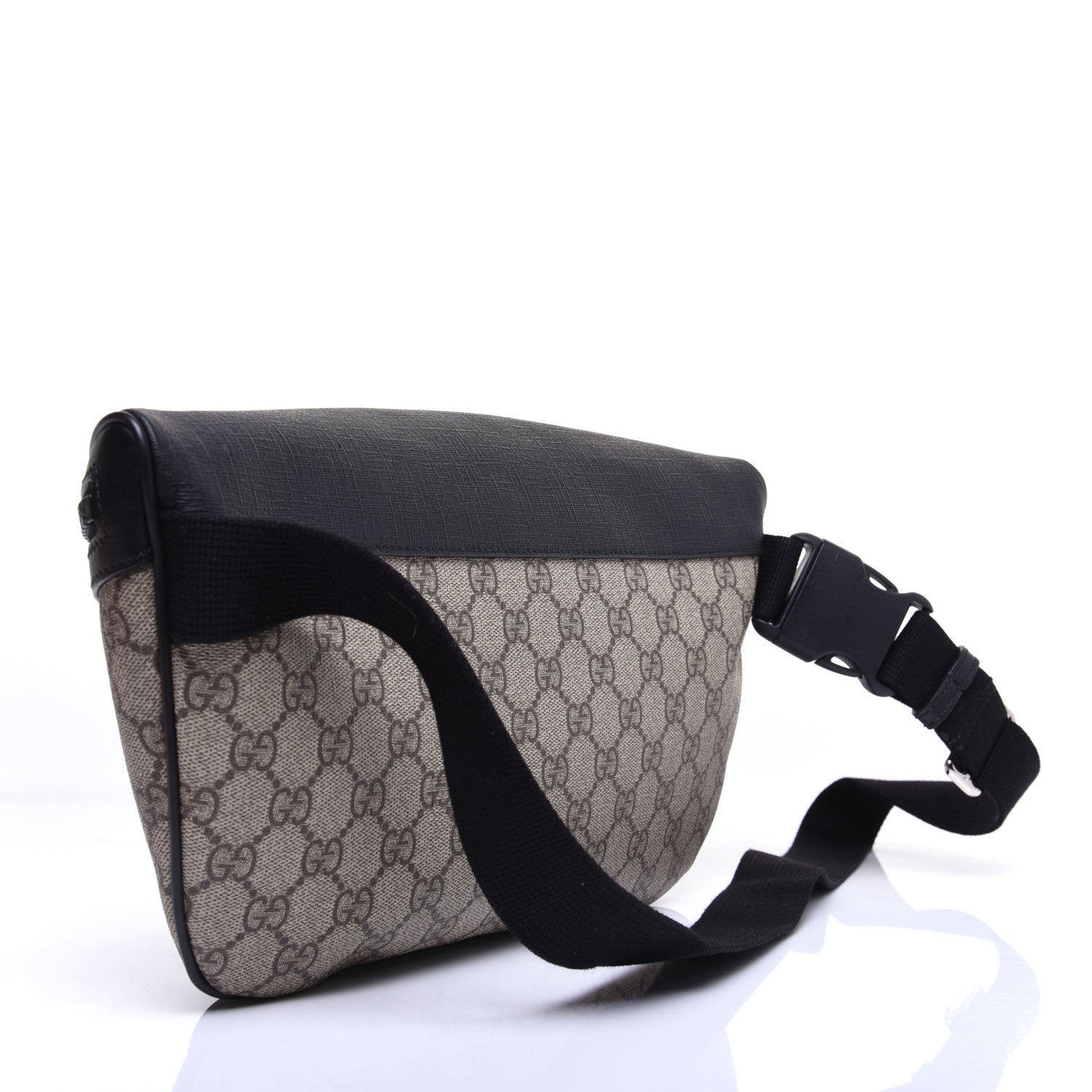 Gucci GG Supreme Monogram Belt Bag Black 3 of 12