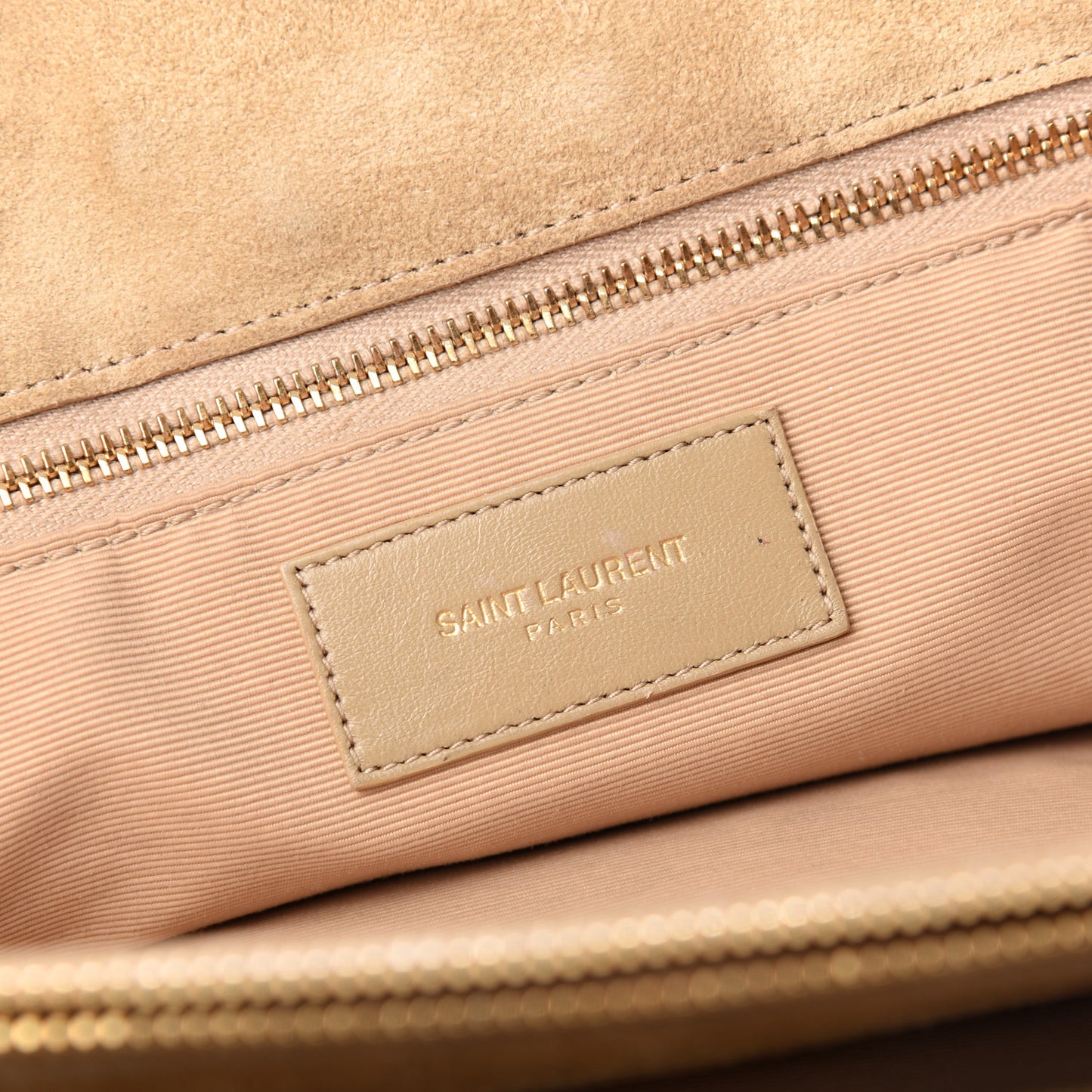 Suede Monogram Cassandre Shopper Beige