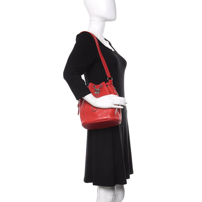 Chanel Aged Calfskin Quilted Medium CC Chain Bucket Drawstring Bag 2 of 10