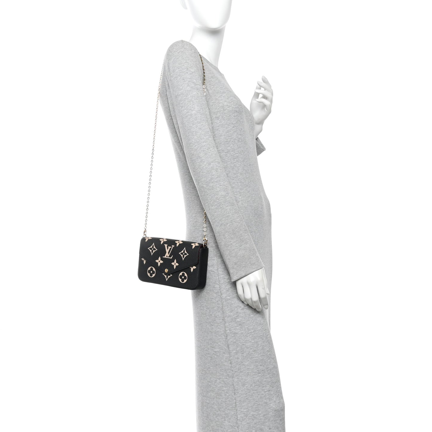 Empreinte Monogram Giant Felicie Pochette Black Beige