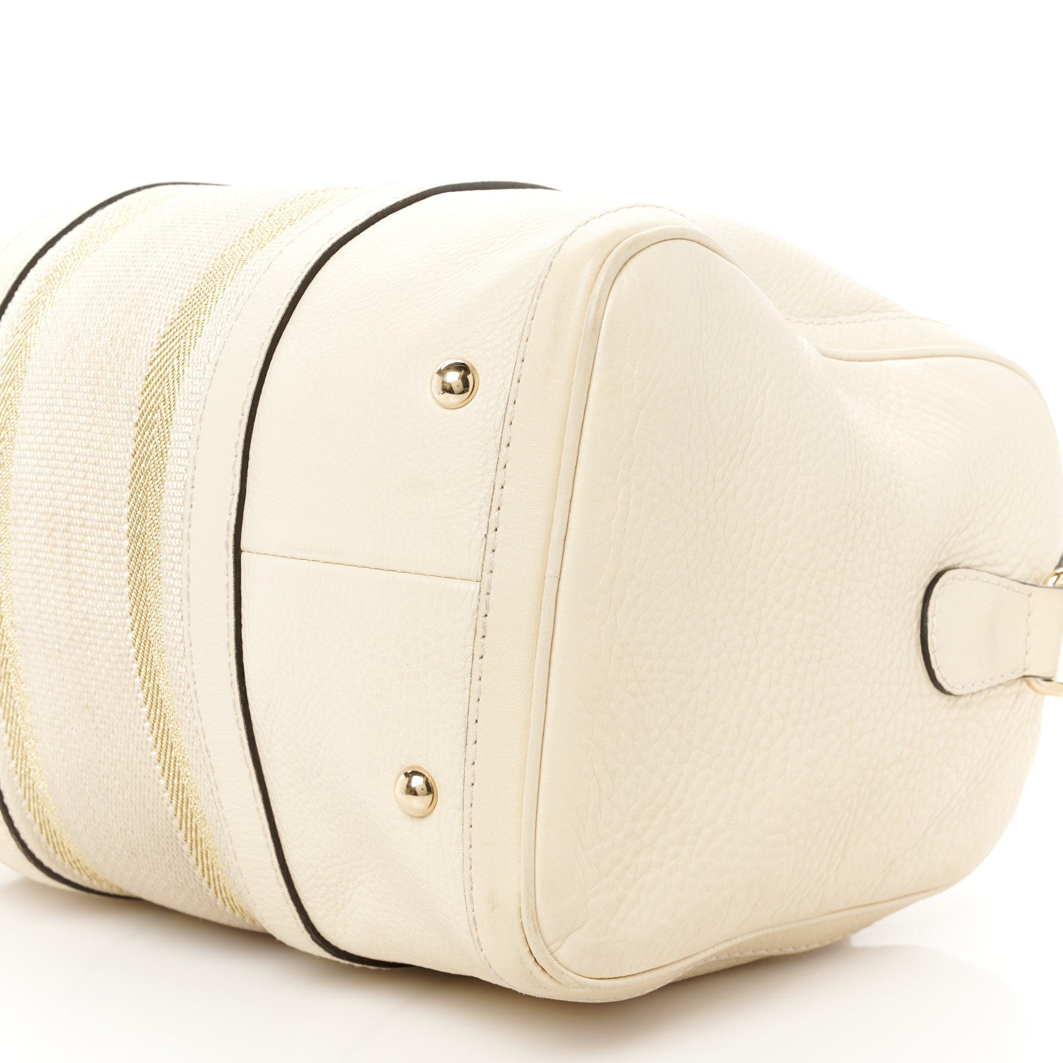 Gucci Calfskin Vintage Web Medium Boston Mystic White 13 of 14