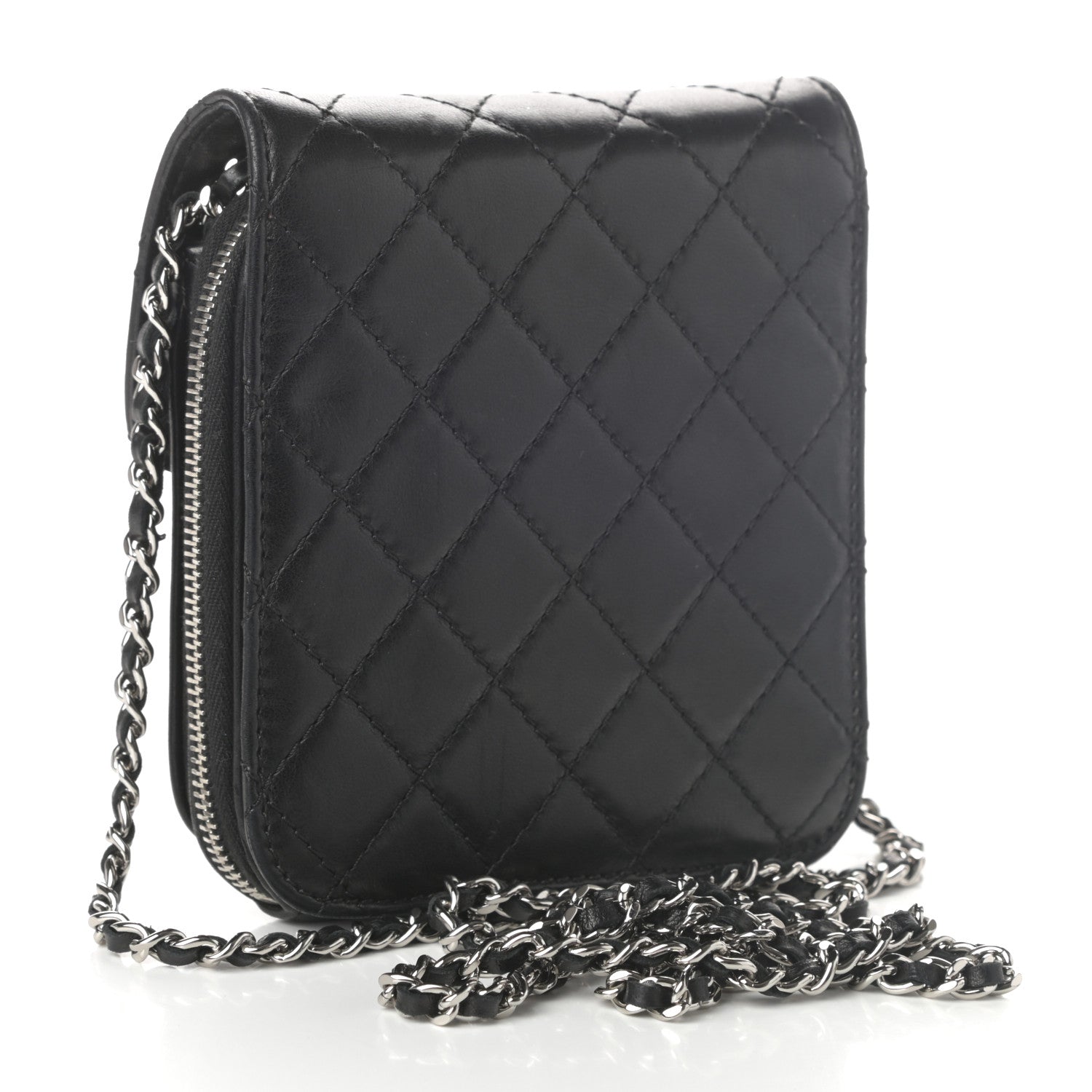 Chanel Lambskin Quilted Mini Crossbody Flap Black 3 of 9