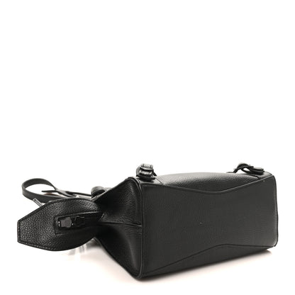 Balenciaga Grained Calfskin Neo Classic Black Hardware Nano City Crossbody Black 4 of 9