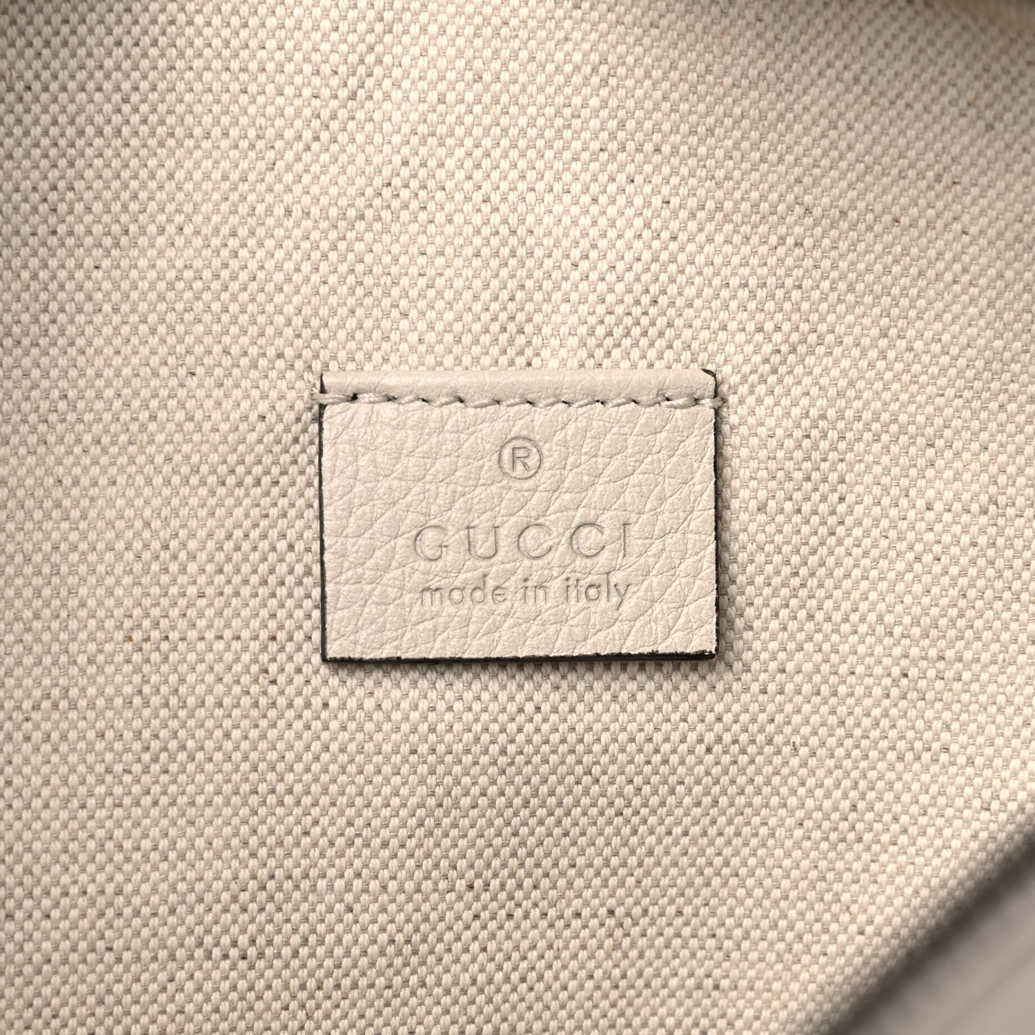 Gucci Grained Calfskin Logo Belt Bag White 6 of 12