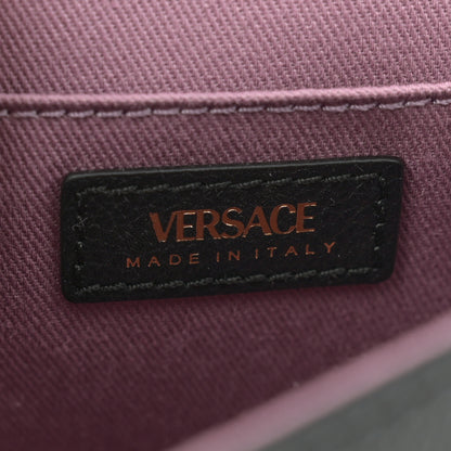 Versace Grained Calfskin La Medusa Flap Shoulder Bag  Black 6 of 9