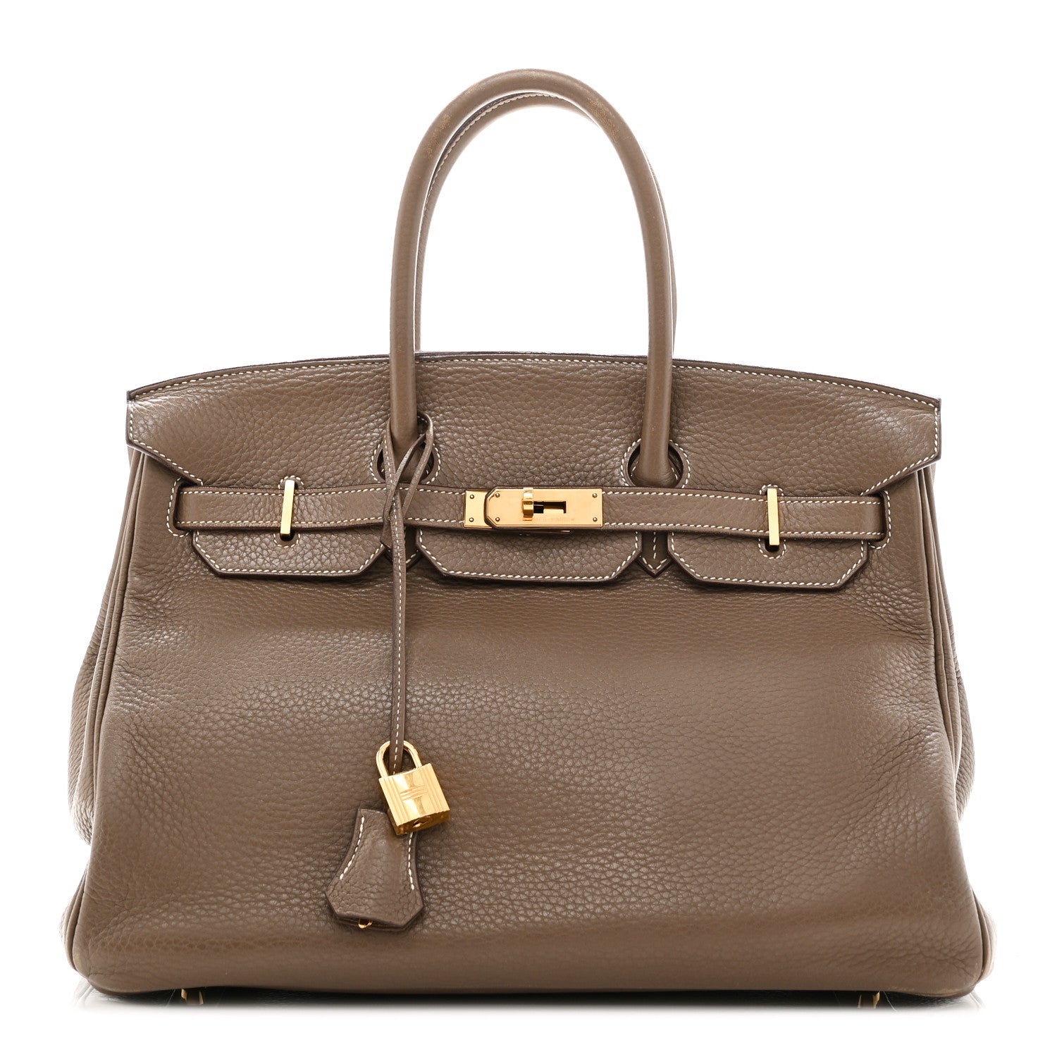 Hermes Taurillon Clemence Birkin 35 Etoupe 1 of 10