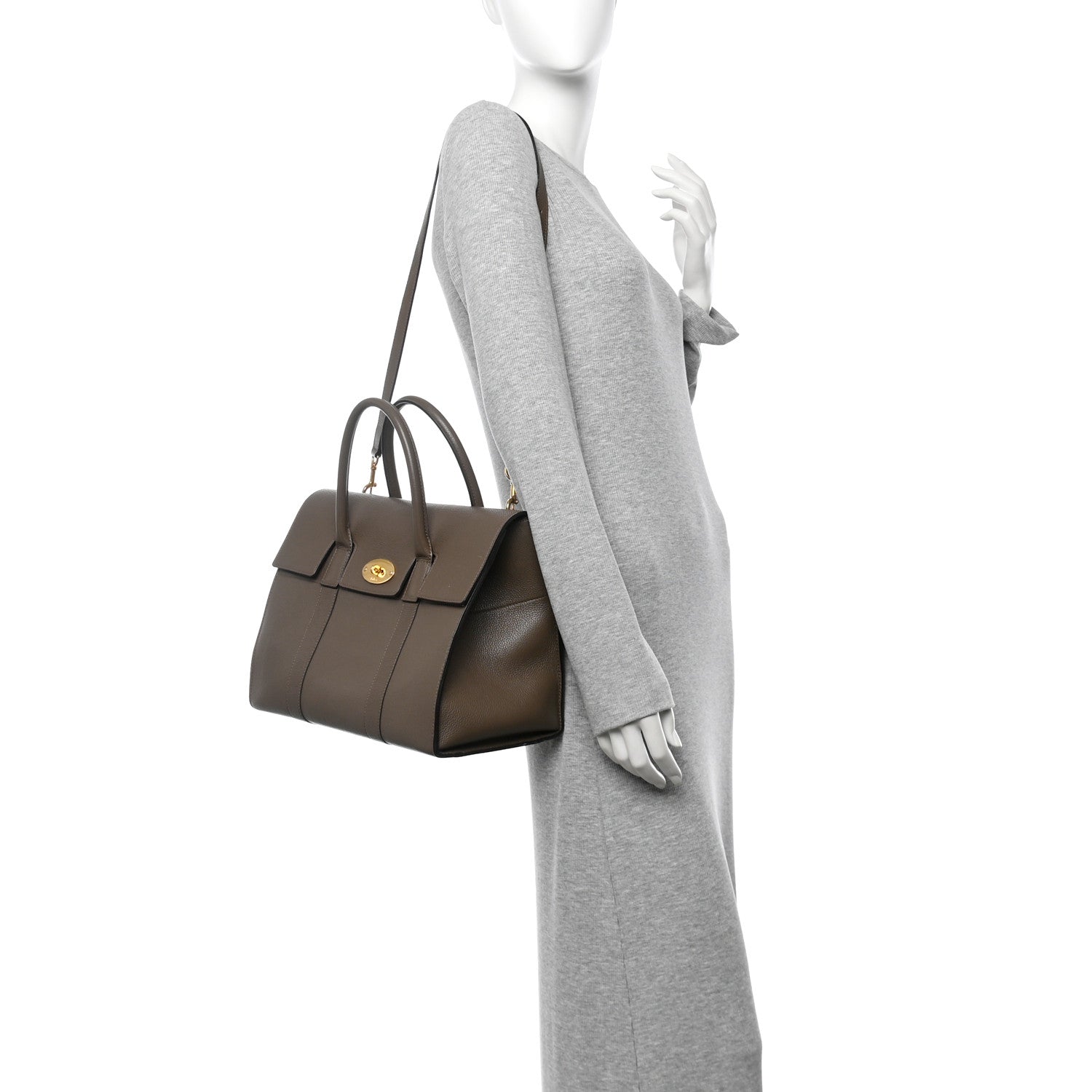 Mulberry Soft Grain Calfskin Bayswater Taupe 2 of 13