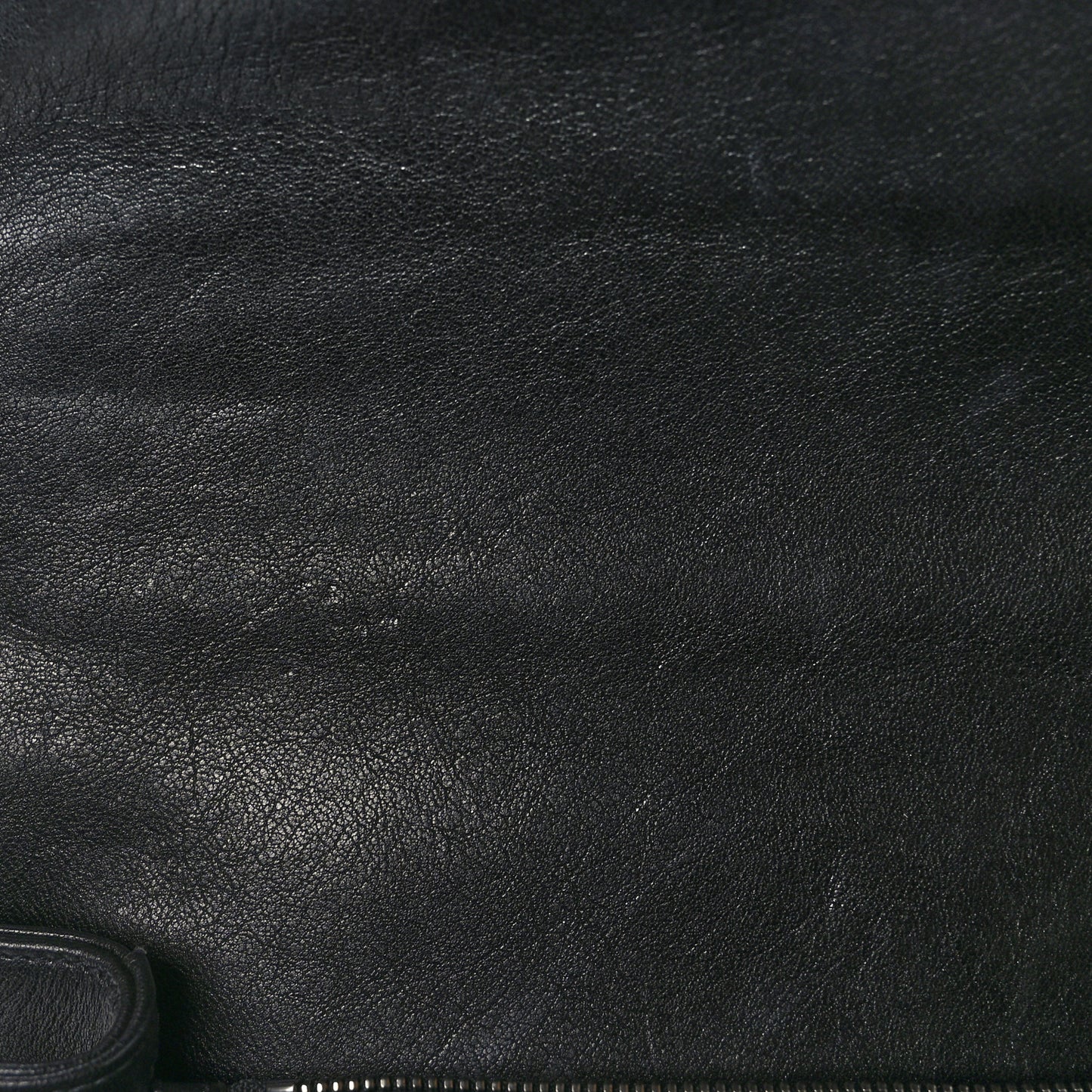 Sheepskin Matelasse Chevron Monogram Large College Satchel Black