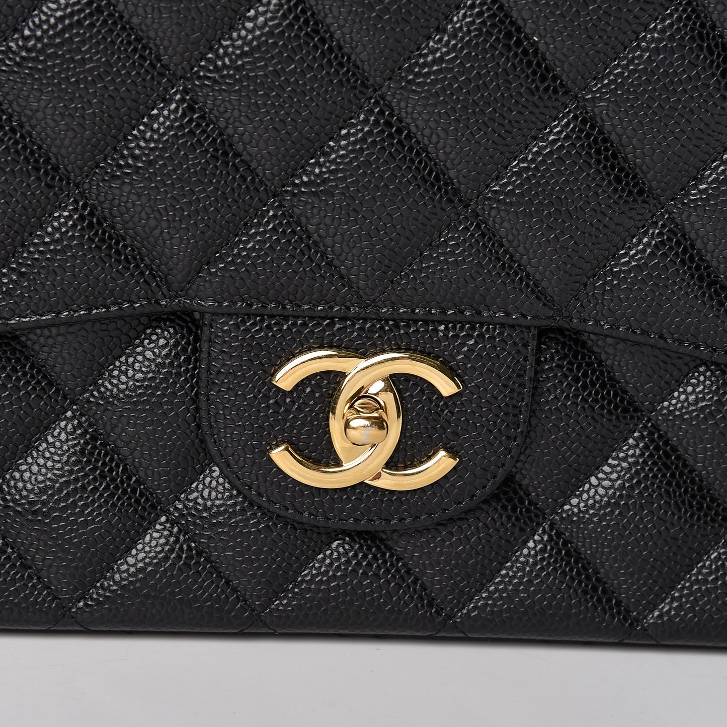 Caviar Quilted Maxi Double Flap Black