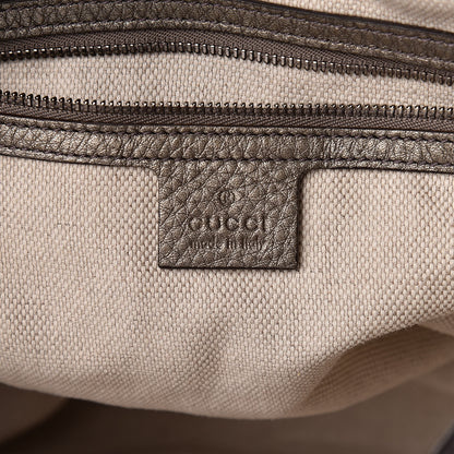Gucci Metallic Pebbled Calfskin Medium Soho Shoulder Bag Sasso 6 of 10