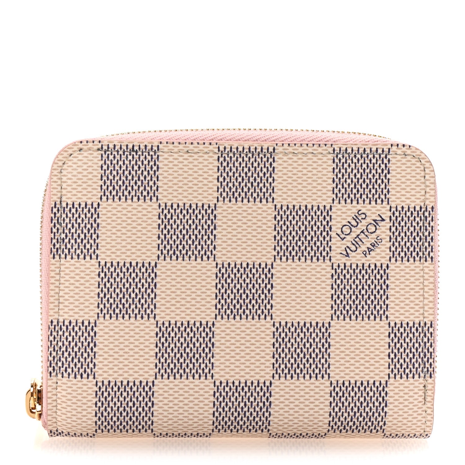 Louis Vuitton Damier Azur Zippy Coin Purse Rose Ballerine 1 of 7