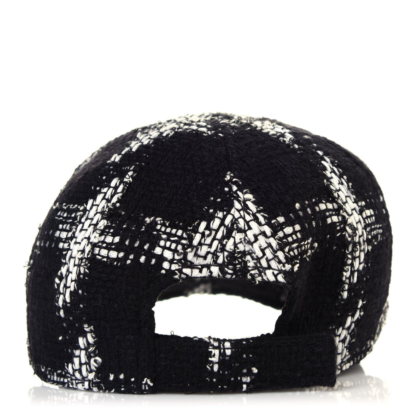 Tweed Cap Hat L Black White