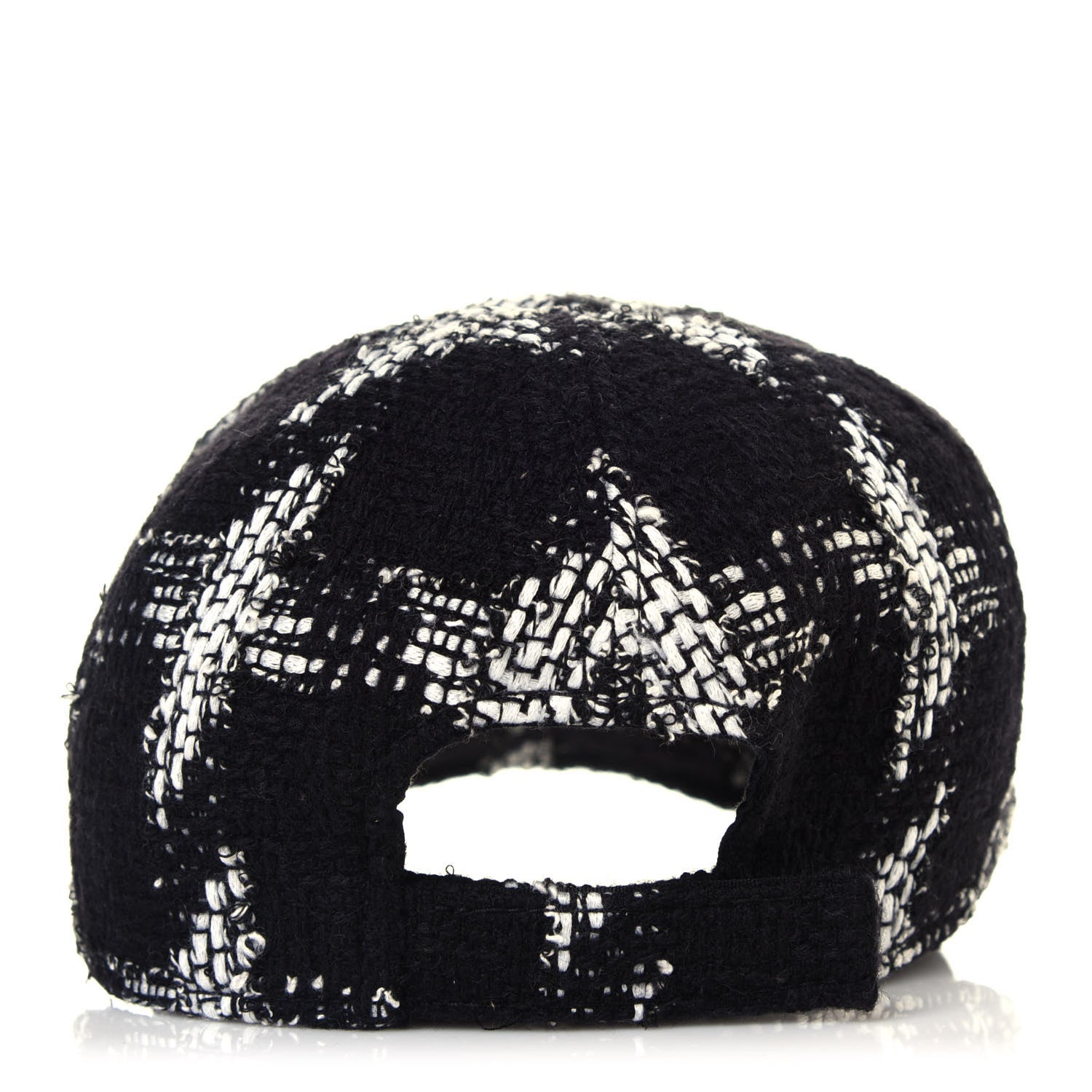 Chanel Tweed Cap Hat L Black White 4 of 7