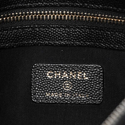 Chanel Caviar Quilted Medium Cosmetic Case Black 6 of 7