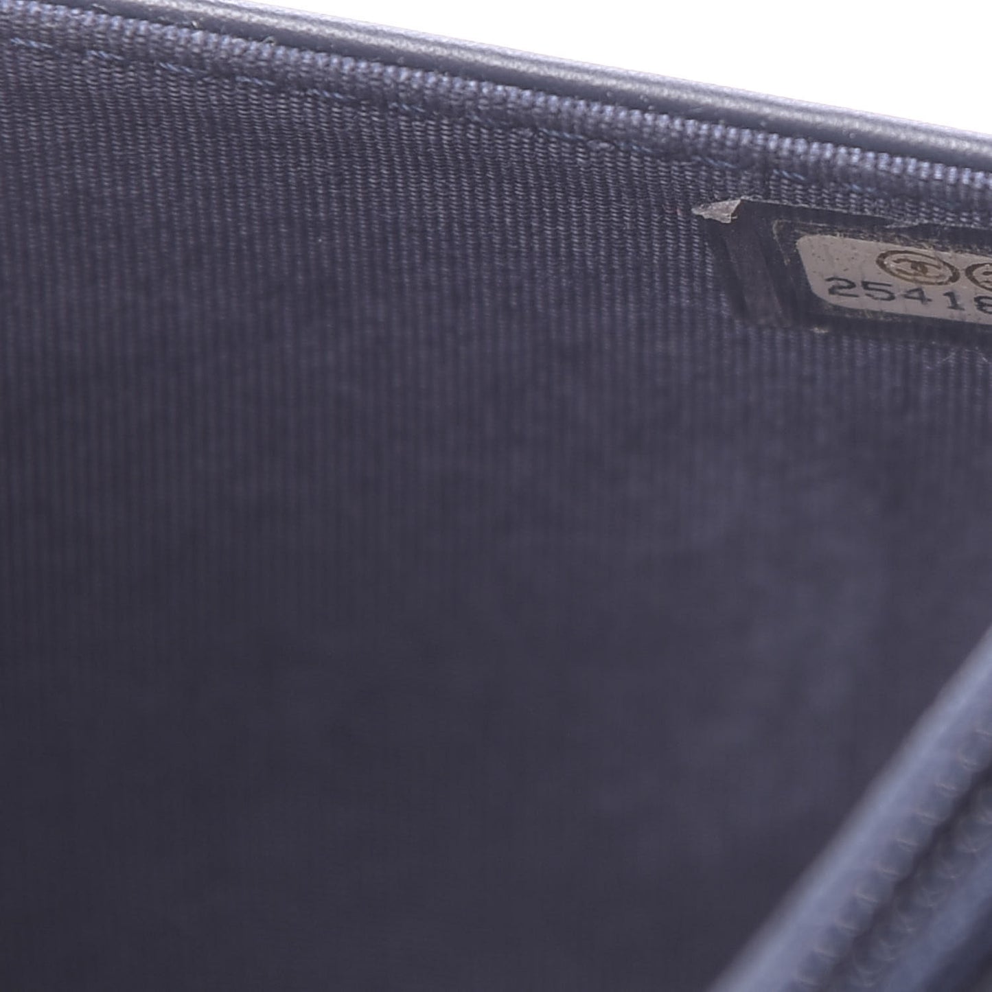 Lambskin Camellia Studded Wallet on Chain WOC Navy