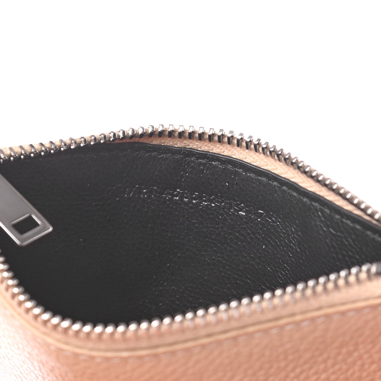 Saint Laurent Grained Calfskin 5 Fragments Zip Pouch Card Holder Nude 6 of 6