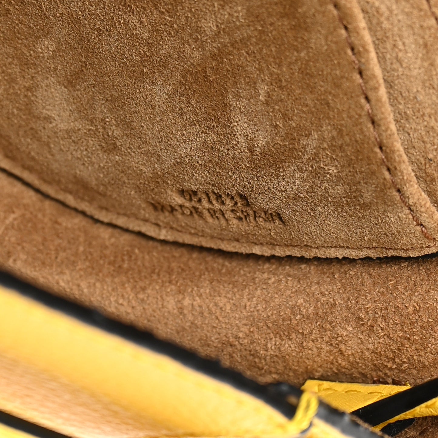 Grained Calfskin Mini Gate Crossbody Bag Yellow