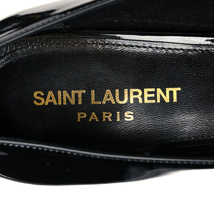Saint Laurent Patent Calfskin Opyum 85 Pumps 38 Black Gold 7 of 9