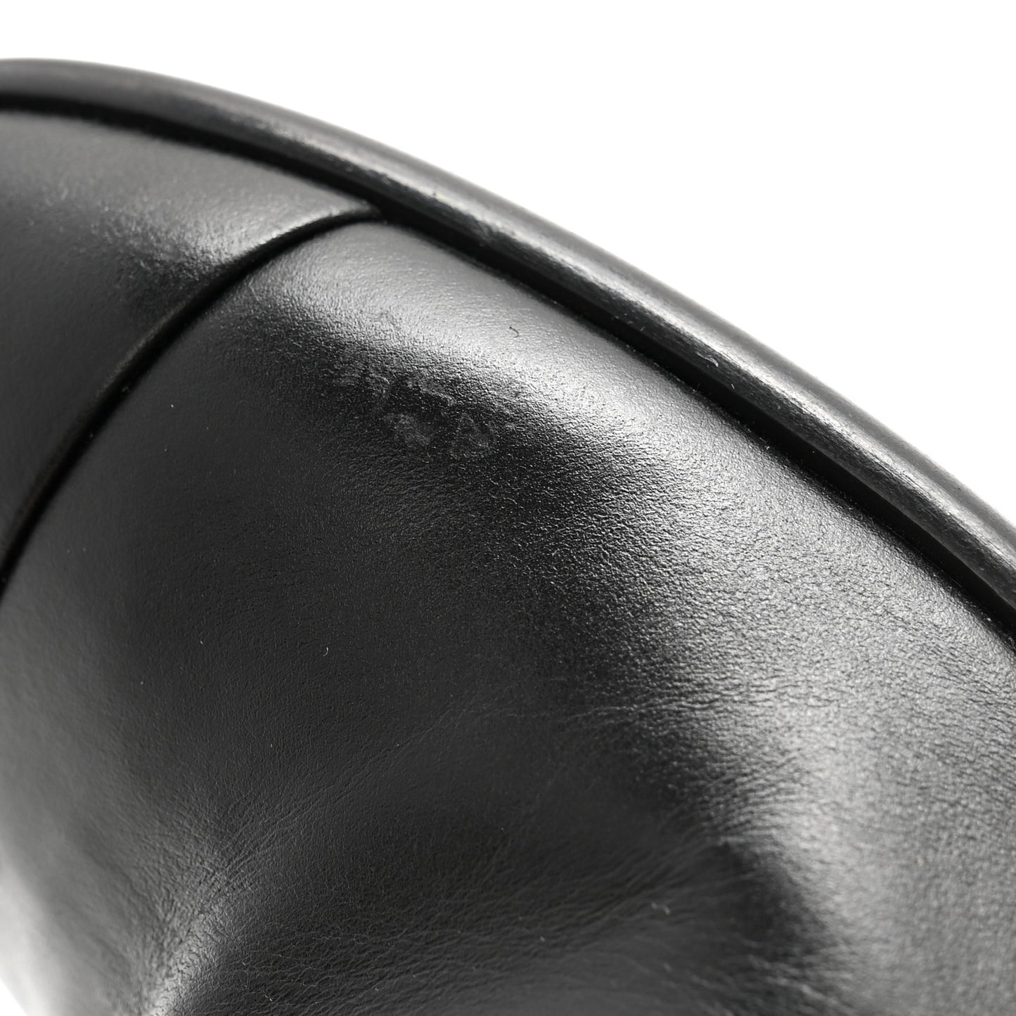 Calfskin CC Knee High Boots 40 Black