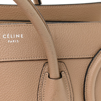 Celine Drummed Calfskin Micro Luggage Dune 19 of 23