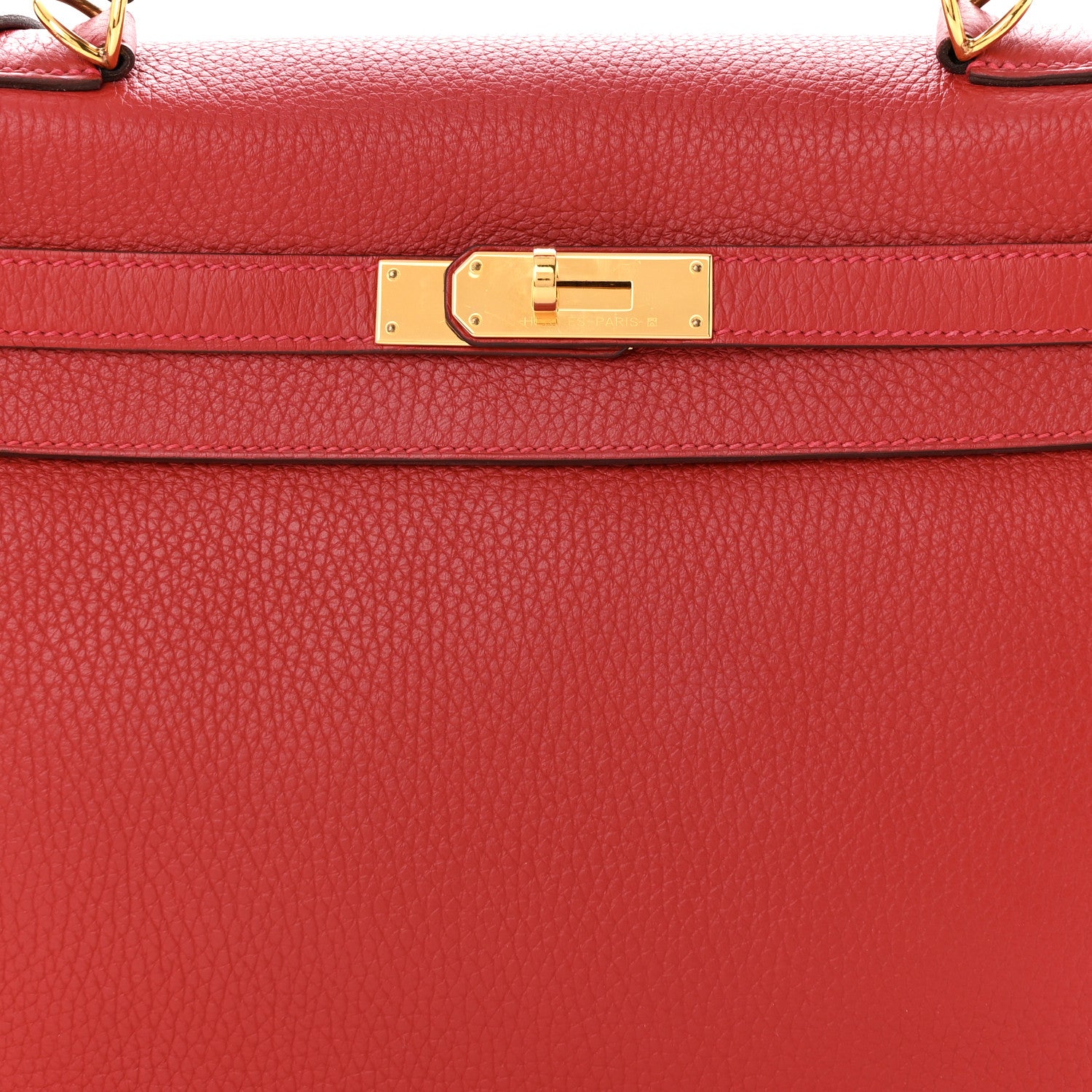 Hermes Taurillon Clemence Kelly Retourne 32 Rouge Casaque 8 of 12
