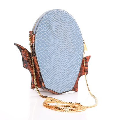 Stella McCartney Faux Python Superstellaheroes Crossbody Bag Blue 3 of 8