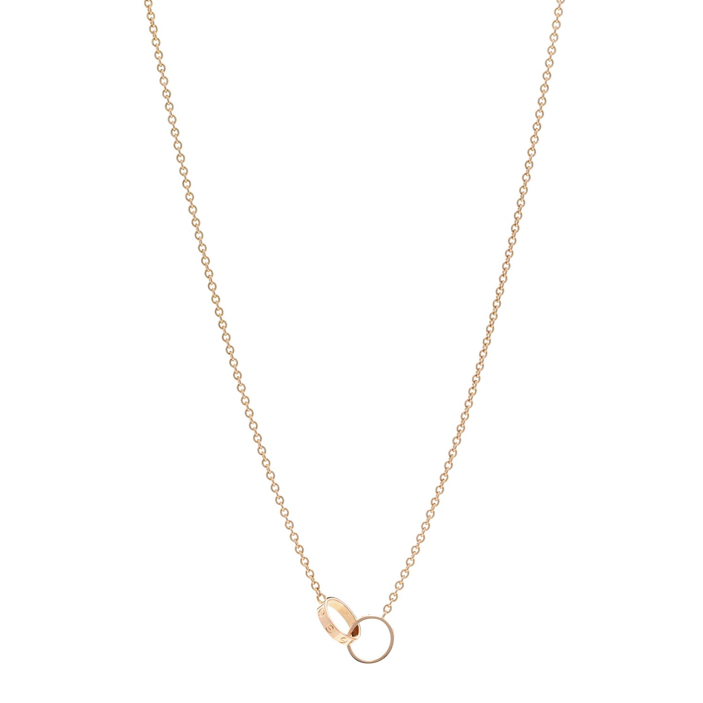 18K Pink Gold Interlocking LOVE Necklace