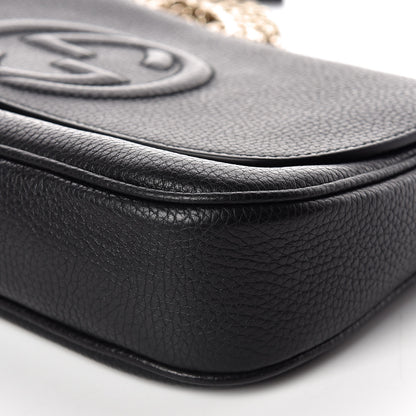 Gucci Pebbled Calfskin Medium Soho Flap Crossbody Black 6 of 9