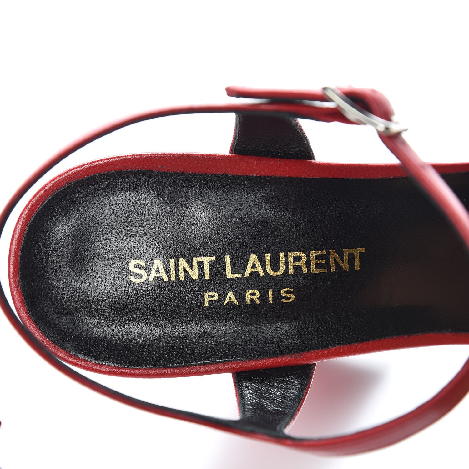 Saint Laurent Goatskin Candy 80 Platform Sandals 37.5 Red 8 of 10