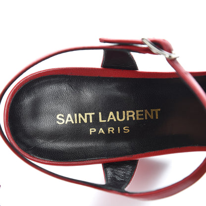 Saint Laurent Goatskin Candy 80 Platform Sandals 37.5 Red 8 of 10