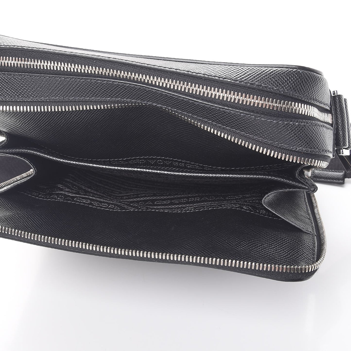 Saffiano Flat Messenger Bag Black