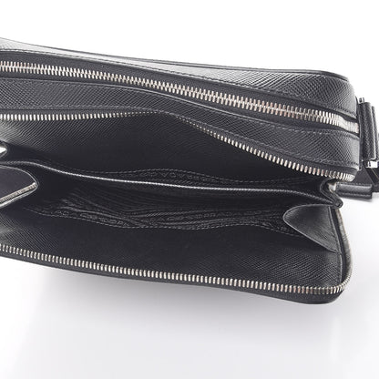 Prada Saffiano Flat Messenger Bag Black 5 of 9