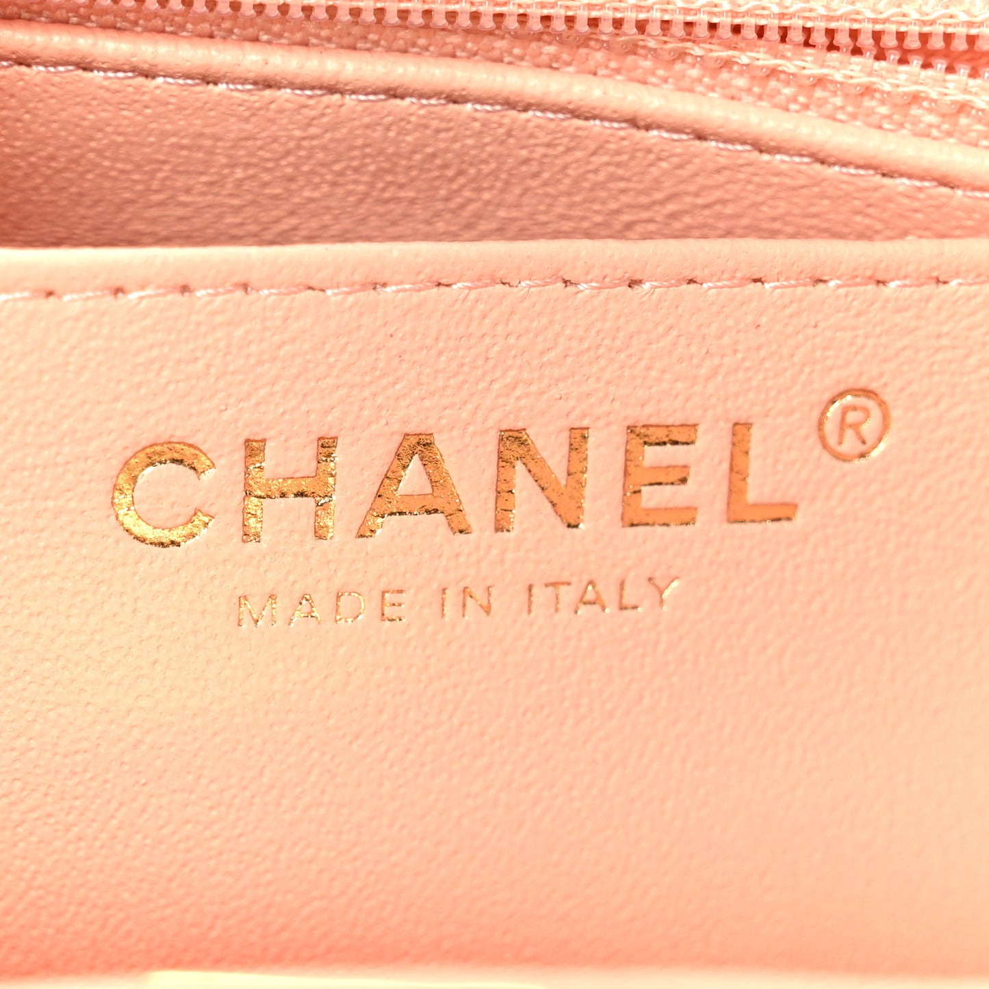 Lambskin Quilted Mini Square Flap Light Pink