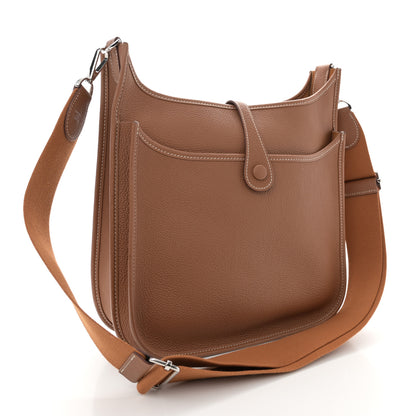 Hermes Taurillon Clemence Evelyne III PM Gold 3 of 12